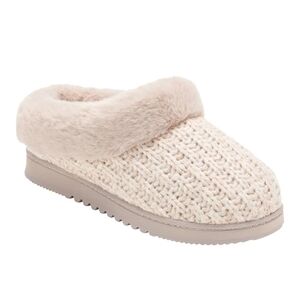 Dearfoams Women's Cream Knit‎ Slippers